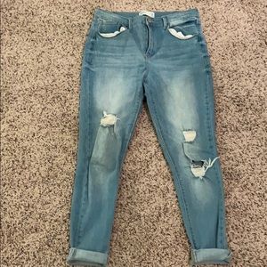 Light wash jeggings